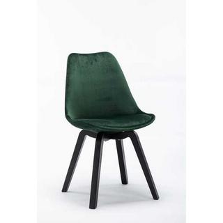 mutoni Chaise de salle à manger velours vert sapin (lot de 2)  