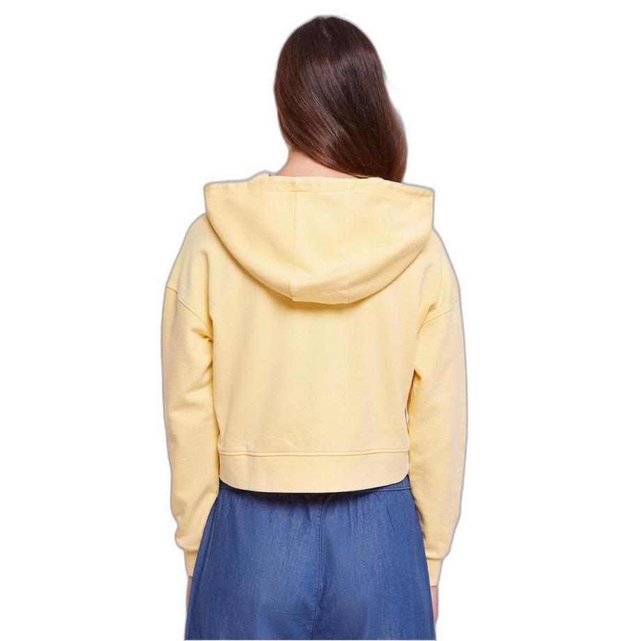 URBAN CLASSICS Court Éponge Cropped Hoodie avec Broderie Florale  