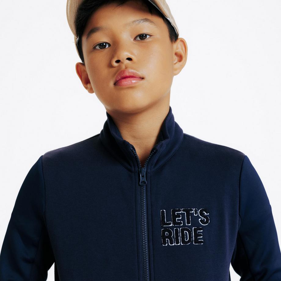 FOUGANZA  Reit-Sweatjacke 500 Kinder marineblau 