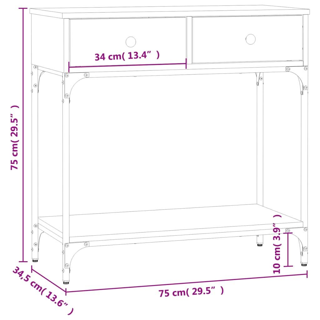 VidaXL Table console bois d'ingénierie  