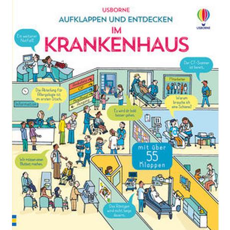 Aufklappen und Entdecken: Im Krankenhaus Daynes, Katie; Fritz, Dr. Zoe; Tognetti, Stefano (Illustrationen) Copertina rigida 