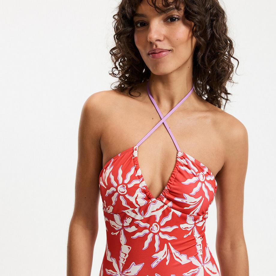 La Redoute Collections Costume da bagno intero stampa palma  