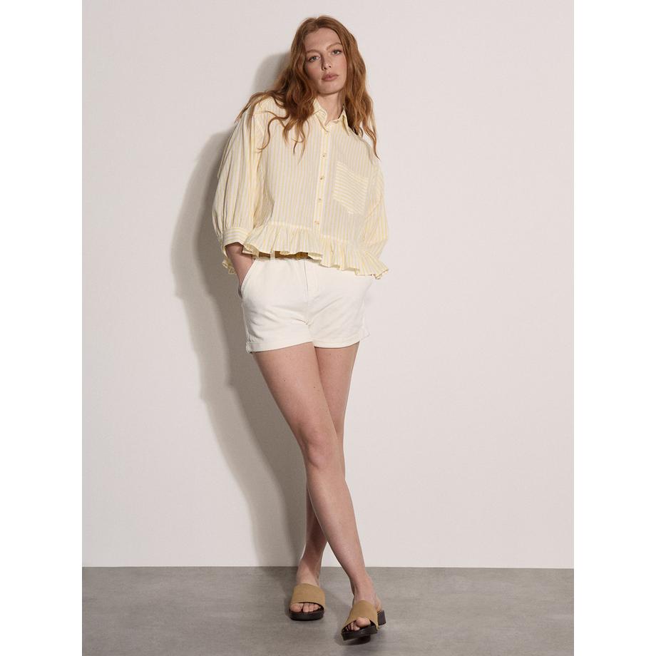 APRICOT Camicia a righe con orlo a balze  