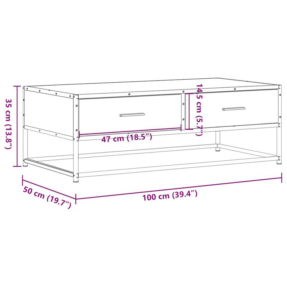 VidaXL Couchtisch holzwerkstoff  