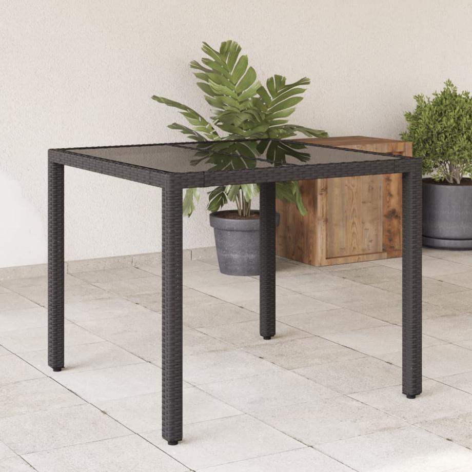 VidaXL Table de jardin rotin synthétique  