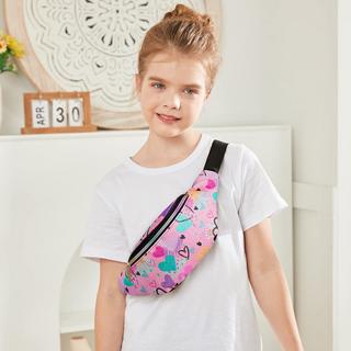 Only-bags.store Kinder Glitzer Sport Bauchtasche mit Lederimitat  