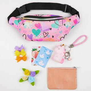 Only-bags.store Kinder Glitzer Sport Bauchtasche mit Lederimitat  