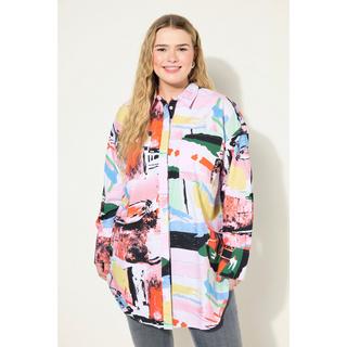 Studio Untold  Chemisier oversized à manches longues, imprimé coloré 