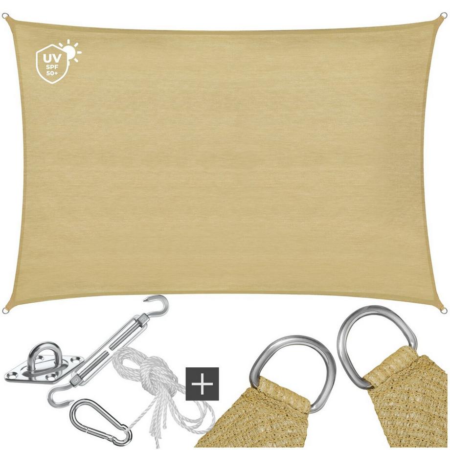 Voile d’ombrage SUNNY HDPE de 185 g/m² et protection UV à 87 %
