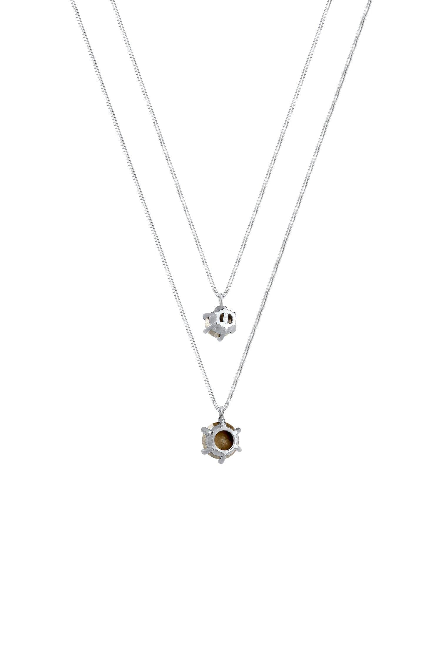 Elli  Halskette Layer Kristall Anhänger 