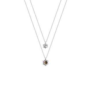 Elli  Halskette Layer Kristall Anhänger 