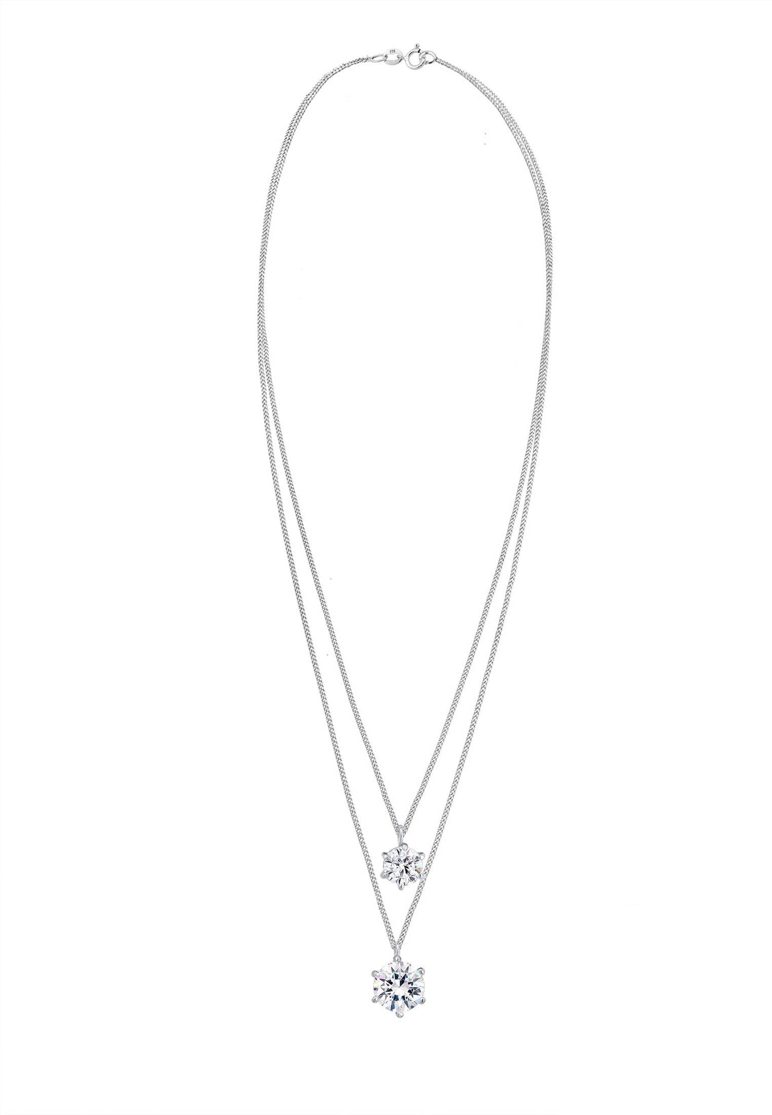 Elli  Halskette Layer Kristall Anhänger 