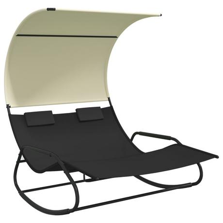 VidaXL Chaise longue double tissu  