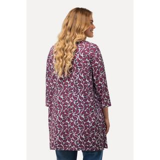 Ulla Popken  Shirt, Paisleymuster, Carree-Ausschnitt, 3/4-Arm 