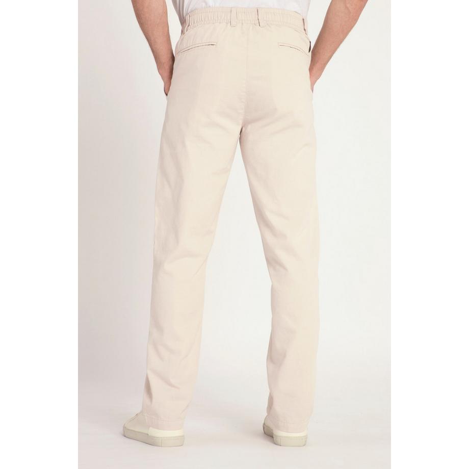 JP1880 Pantaloni Effetto Lino Basic Fit Casual con Cintura Elastica  
