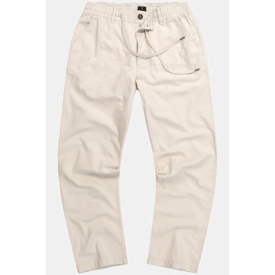 JP1880 Pantaloni Effetto Lino Basic Fit Casual con Cintura Elastica  