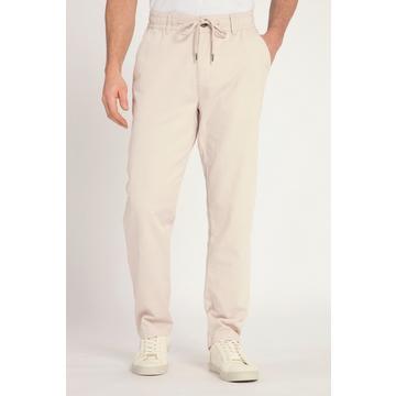 Pantaloni con effetto lino, taglio comodo e cintura elastica