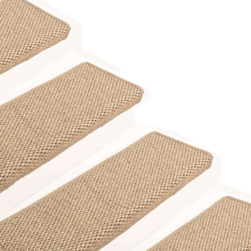 VidaXL Tapis d'escalier autocollants 15 pcs tissu  