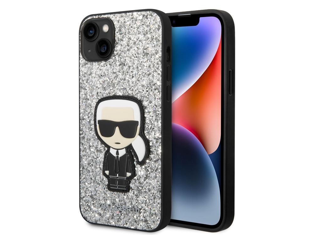 KARL LAGERFELD  Cover iPhone 14 Plus Glitter Ikonik 