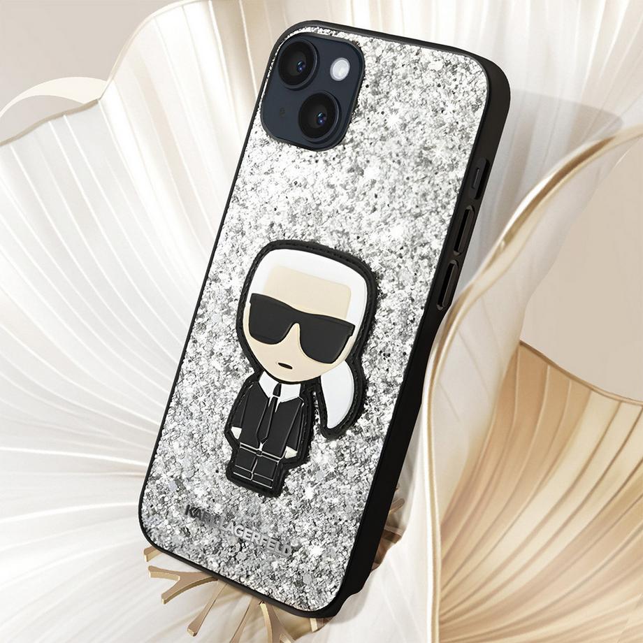 KARL LAGERFELD  Hülle iPhone 14 Plus Glitter Flakes 