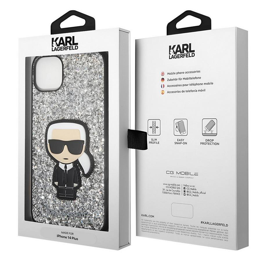 KARL LAGERFELD  Hülle iPhone 14 Plus Glitter Flakes 