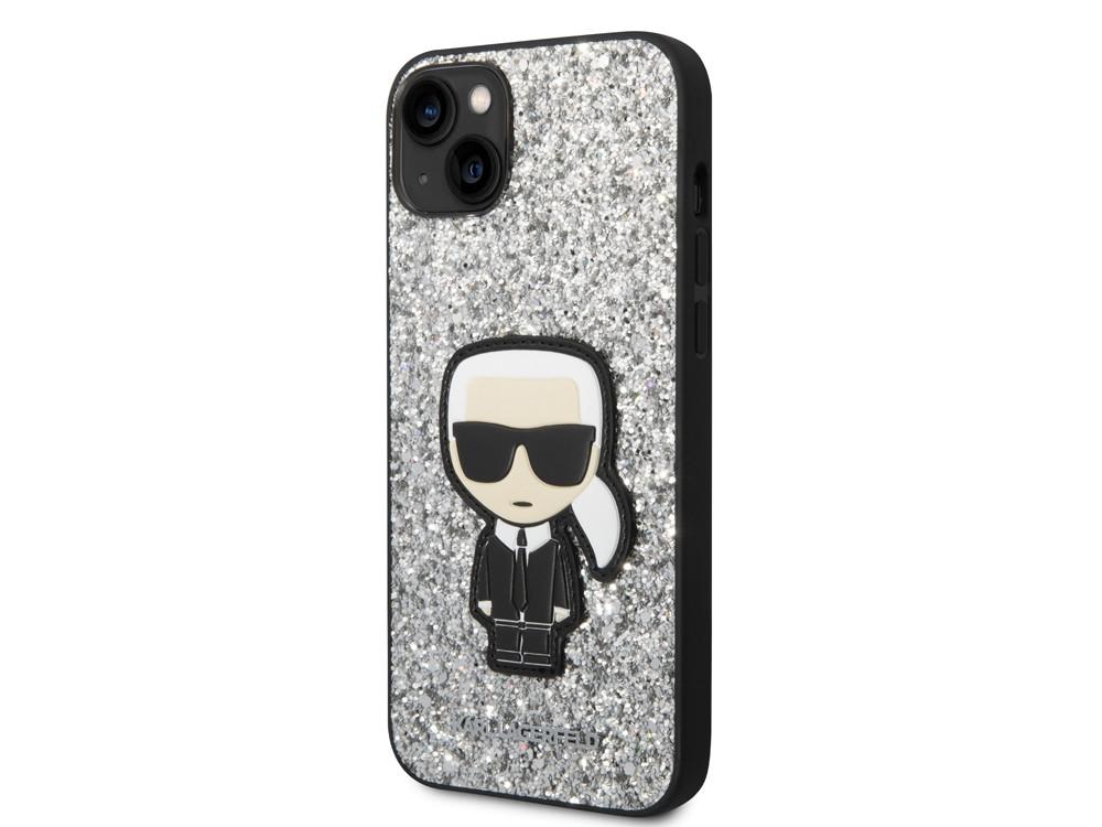 KARL LAGERFELD  Cover iPhone 14 Plus Glitter Ikonik 