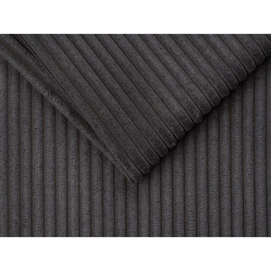 Vente-unique Schlafsofa mit Matratze 3-Sitzer - Liegefläche mit Lattenrost mit breiten Latten 140 cm - Matratze 22 cm - Cord - Grau - VIZIR  