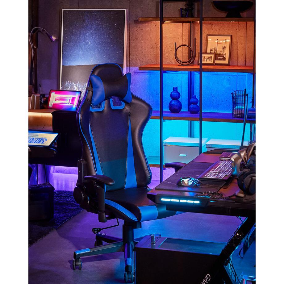 Beliani Chaise de bureau en Cuir PU Rétro GAMER  
