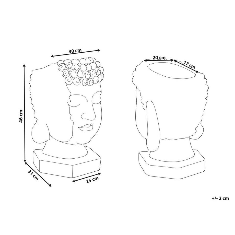 Beliani Cache-pot en Fibre d'argile Rétro BUTOMUS  