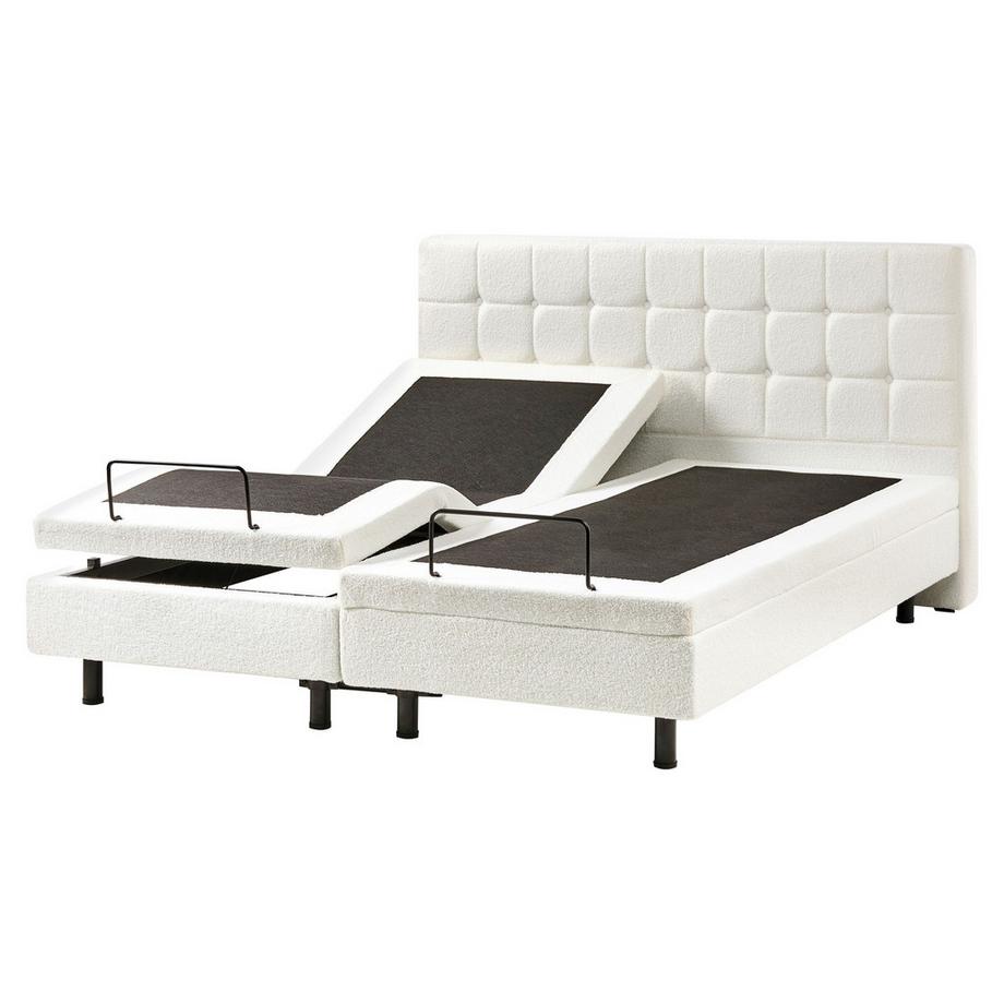 Beliani Lit réglable en Bouclé Scandinave DUKE  