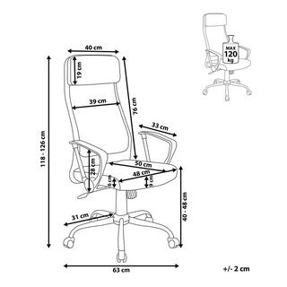 Beliani Chaise de bureau en Polyester Moderne PIONEER  