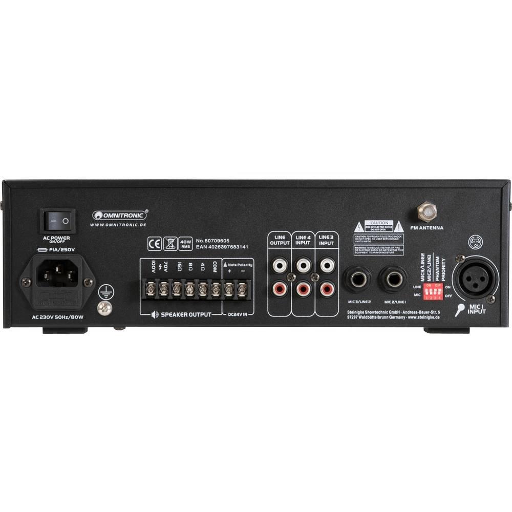 Omnitronic  Amplificateur de mixage CPE-40P ELA 