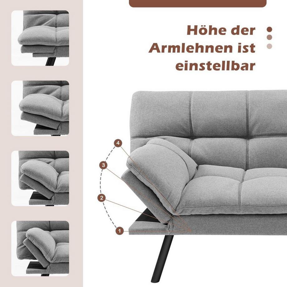 Northix Umwandelbares Schlafsofa mit Liegefunktion  