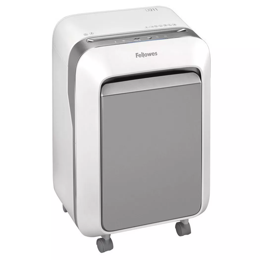 Fellowes – Aktenvernichter Powershred 5104001 LX211, P-5, 23lt, Weiss Bunt