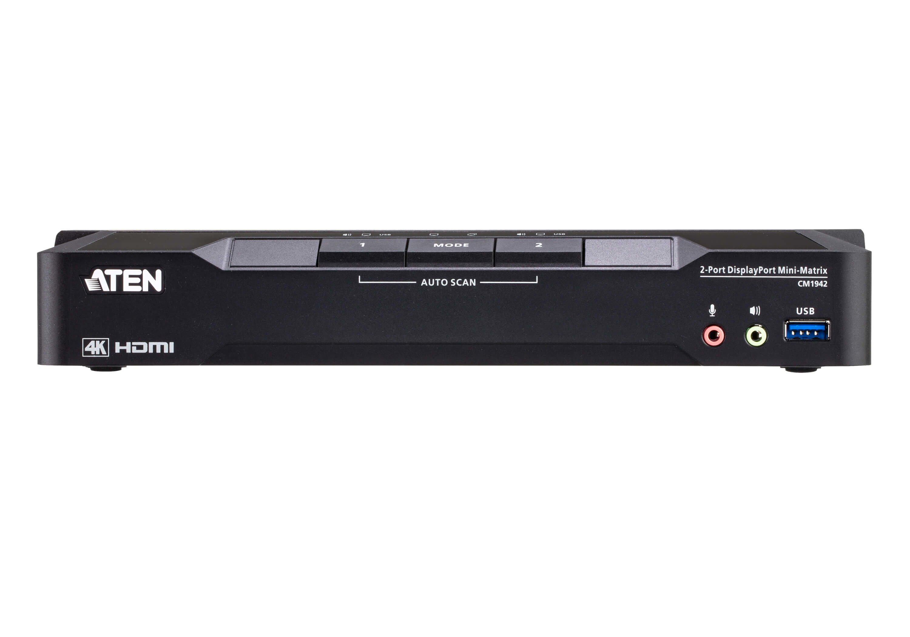 ATEN  ATEN CM1942 Tastatur/Video/Maus (KVM)-Switch Schwarz 