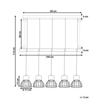 Beliani Lampe suspension en Manguier Rustique VARADA  