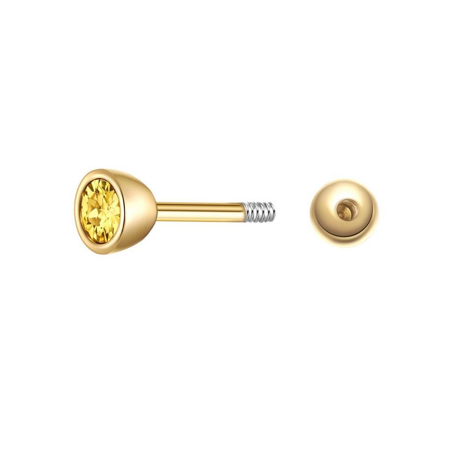 Glanzstücke München  Piercing Geburtsstein Sterling Silber Zirkonia 