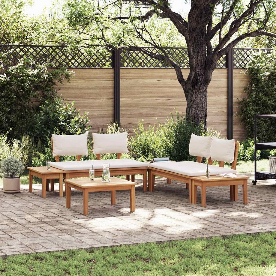 VidaXL Divano da giardino Legno massello di teak  