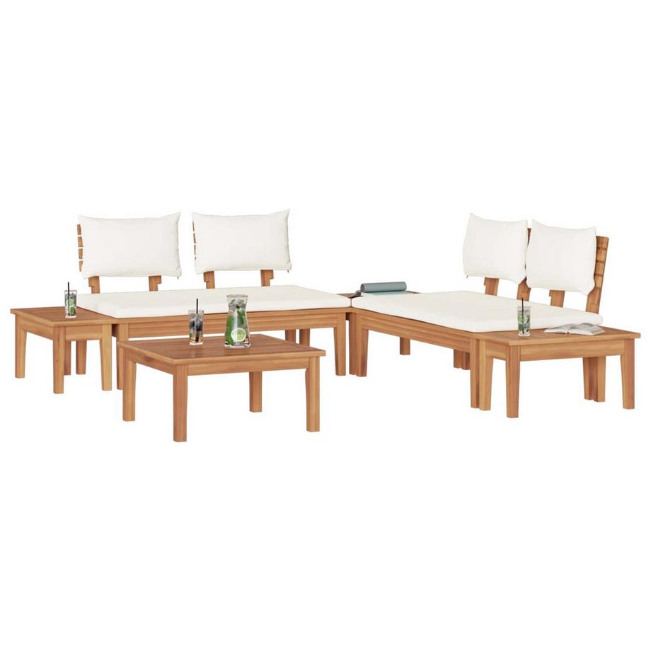 VidaXL Divano da giardino Legno massello di teak  