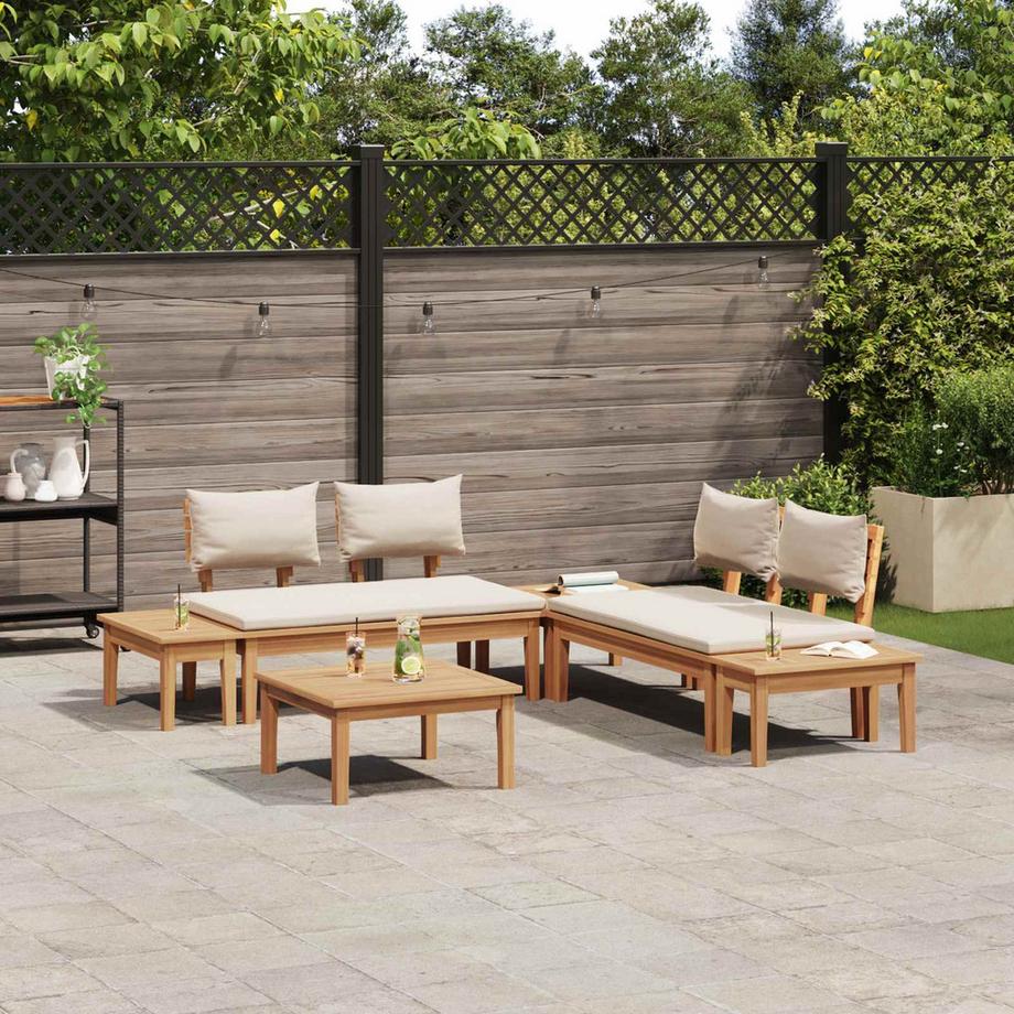 VidaXL Divano da giardino Legno massello di teak  
