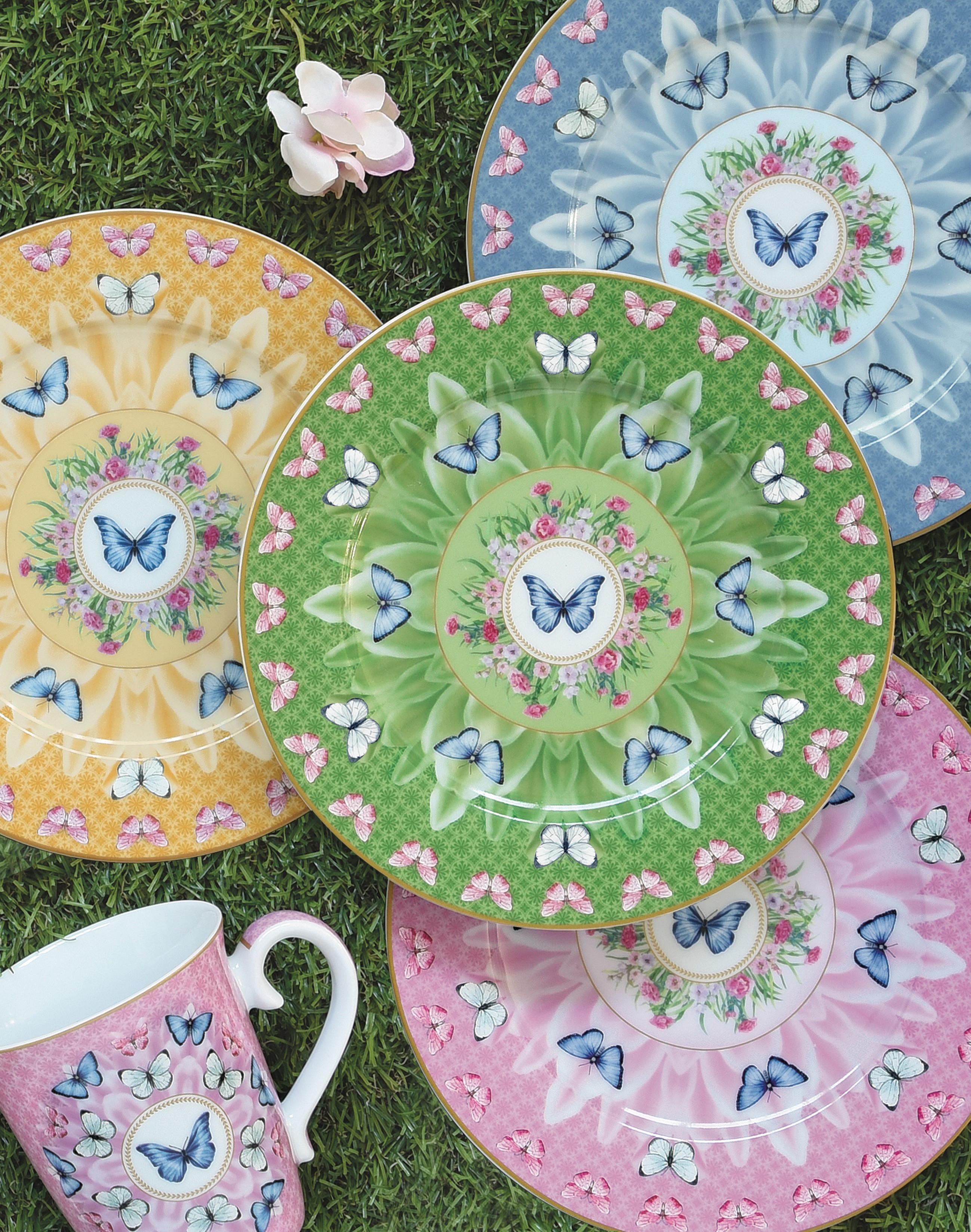 Easy Life 4er-Set Dessertteller Spring Parade  
