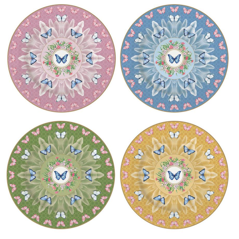 4er-Set Dessertteller Spring Parade