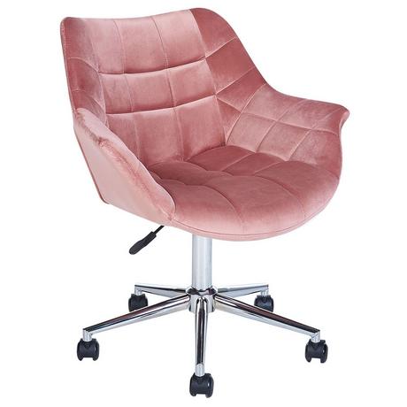 Beliani Chaise de bureau en Velours Moderne LABELLE  