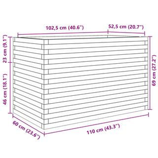 VidaXL Jardinière pinède imprégnée  