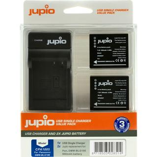 Jupio  Ladegerät Set für Panasonic DMW-BLG10 + Akkus 