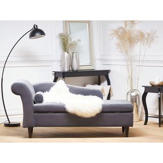 Beliani Chaise longue côté gauche en Velours Glamour LUIRO  