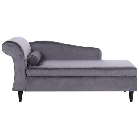 Beliani Chaise longue côté gauche en Velours Glamour LUIRO  