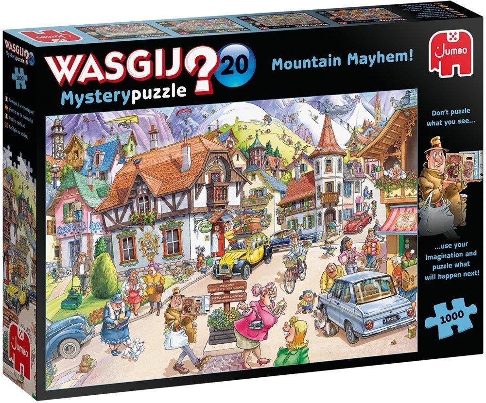 JUMBO  Jumbo 25002 Wasgij Mystery 20-Idylle in den Bergen-1000 Teile Puzzlespiel, Mehrfarben 