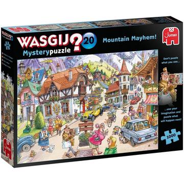 Jumbo 25002 Wasgij Mystery 20-Idylle in den Bergen-1000 Teile Puzzlespiel, Mehrfarben