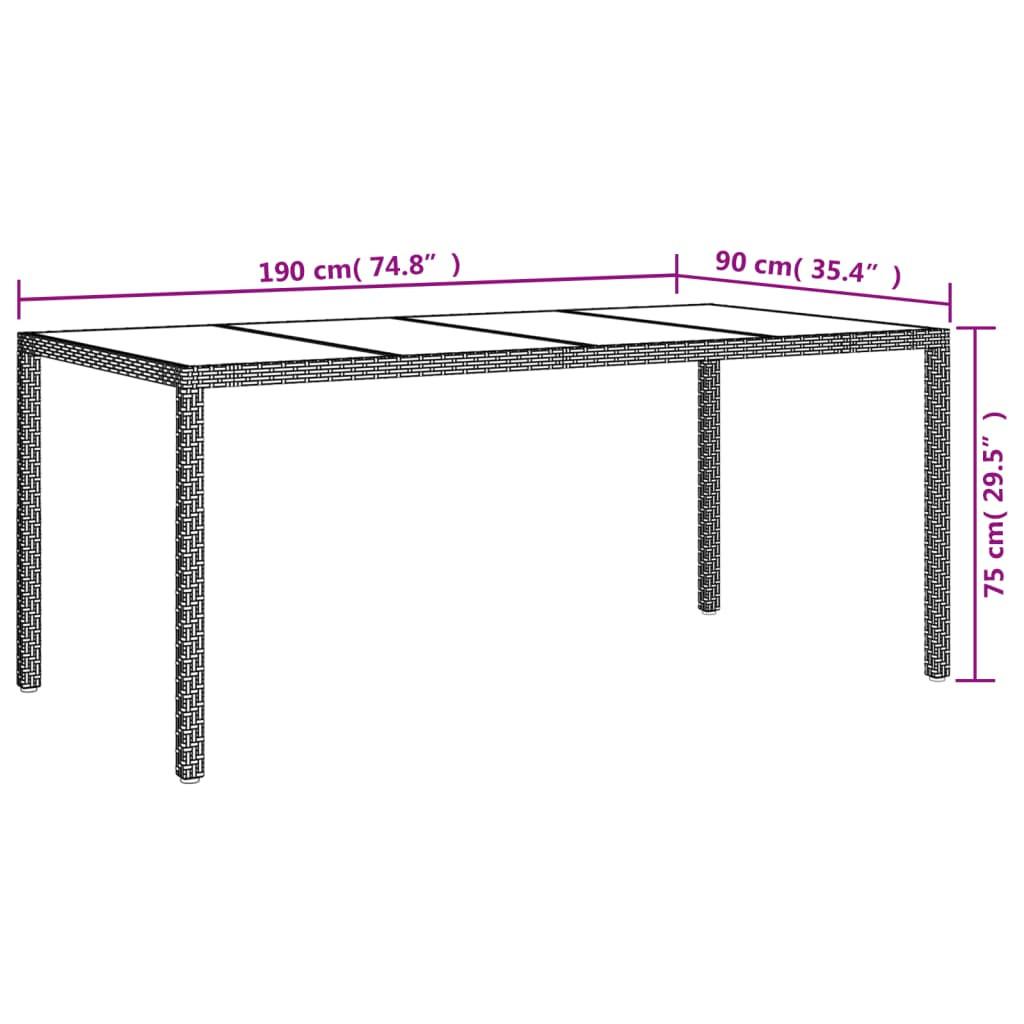 VidaXL tavolo da giardino Polirattan  